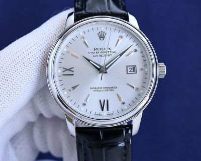 Rolex Datejust 8215 Movement 40mm 316L Steel WG/RG Case White Face Watch